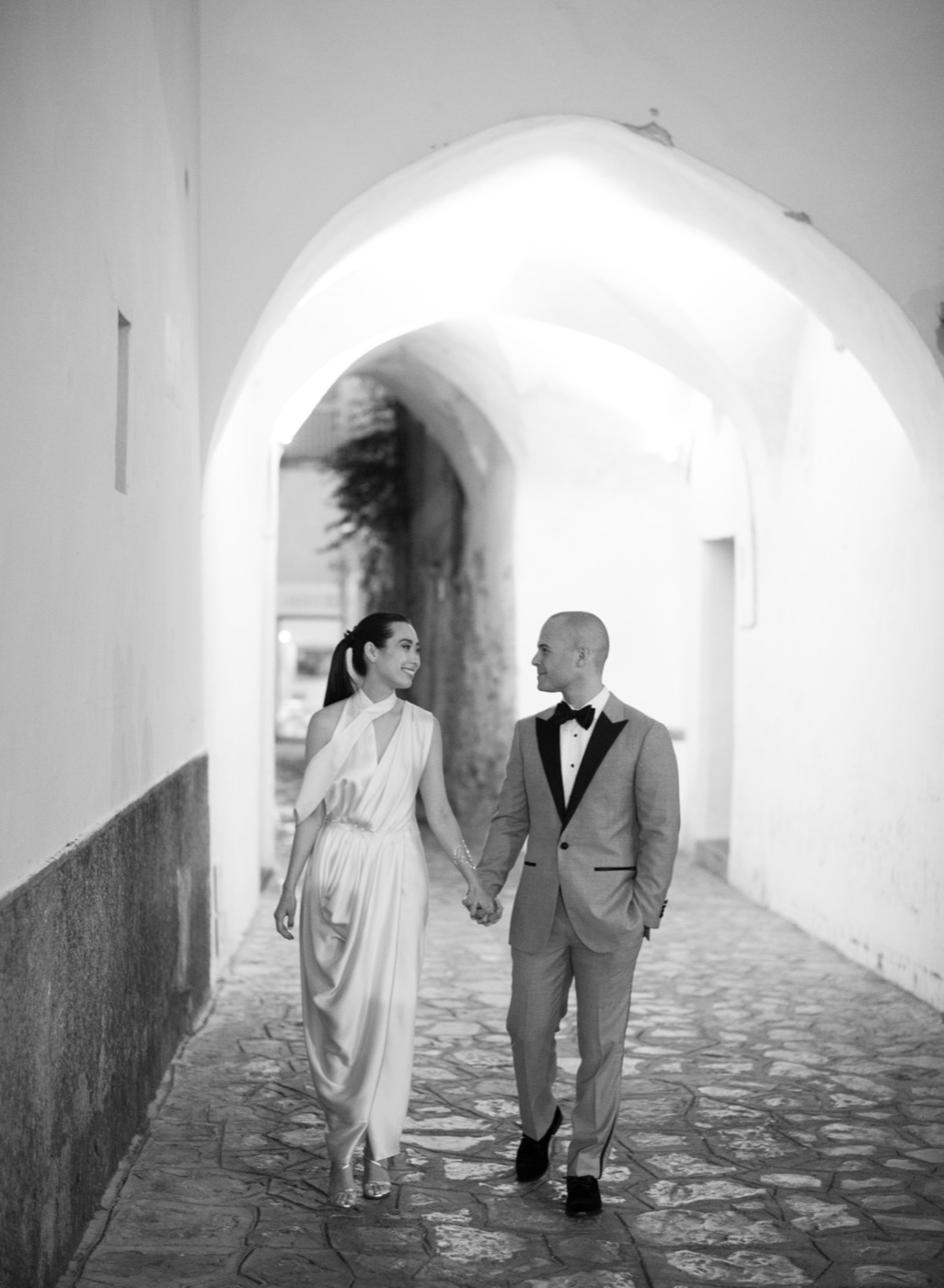 Megan and Jason in the gardens of Villa Cimbrone