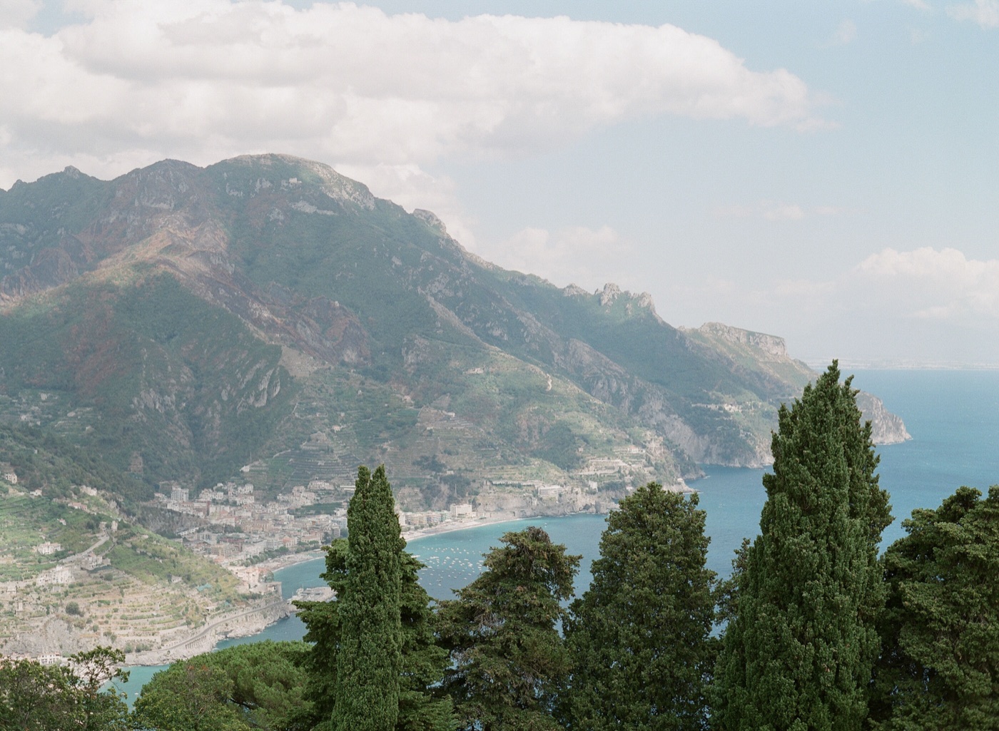 Ravello terraces and Mediterranean sea